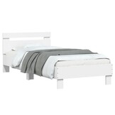 VidaXL Bedframe met hoofdbord Wit 90x200 cm - 34% Korting