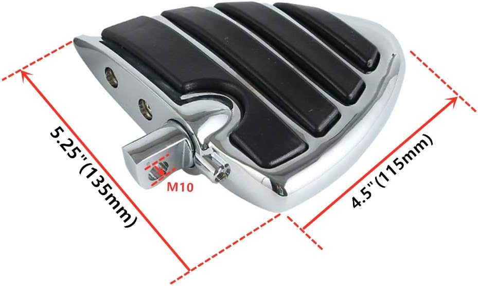 Motor Voetsteunen Harley Davidson - Chroom/Zwart - 29% Korting