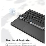iPad Toetsenbord Hoes met Touchpad - Zwart - 33% Korting