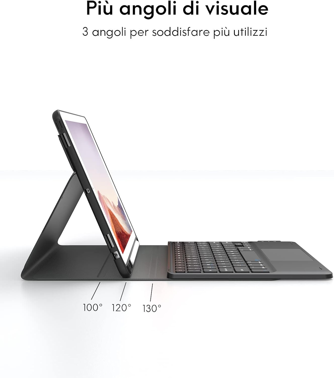 iPad Toetsenbord Hoes met Touchpad - Zwart - 33% Korting