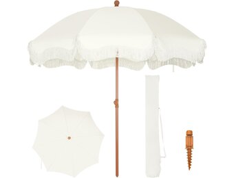 Parasol 2m UV 50+ - Strand, Tuin, Terras - Waterdicht & Robuust - 29% Korting!