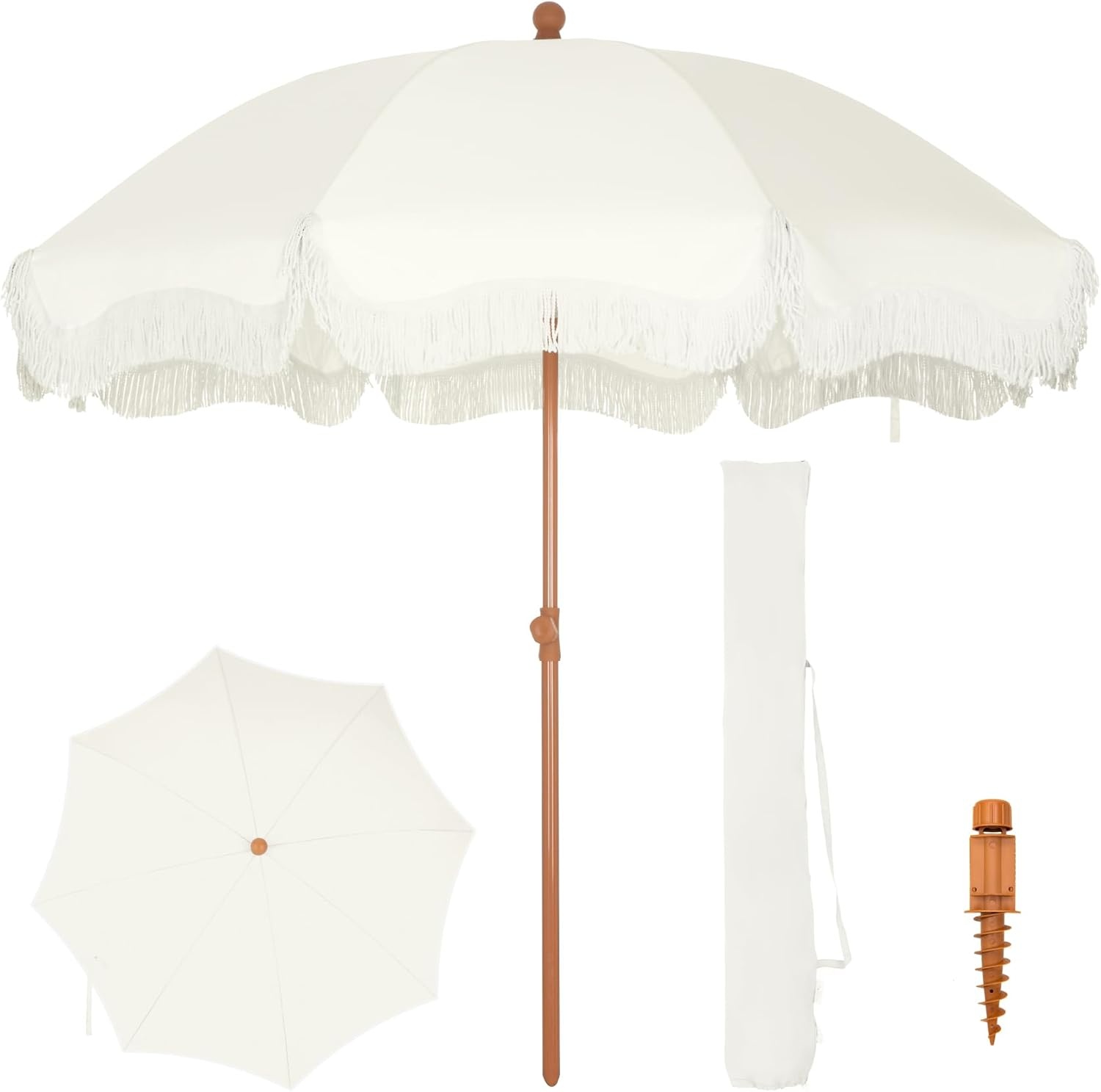 Parasol 2m UV 50+ - Strand, Tuin, Terras - Waterdicht & Robuust - 29% Korting!
