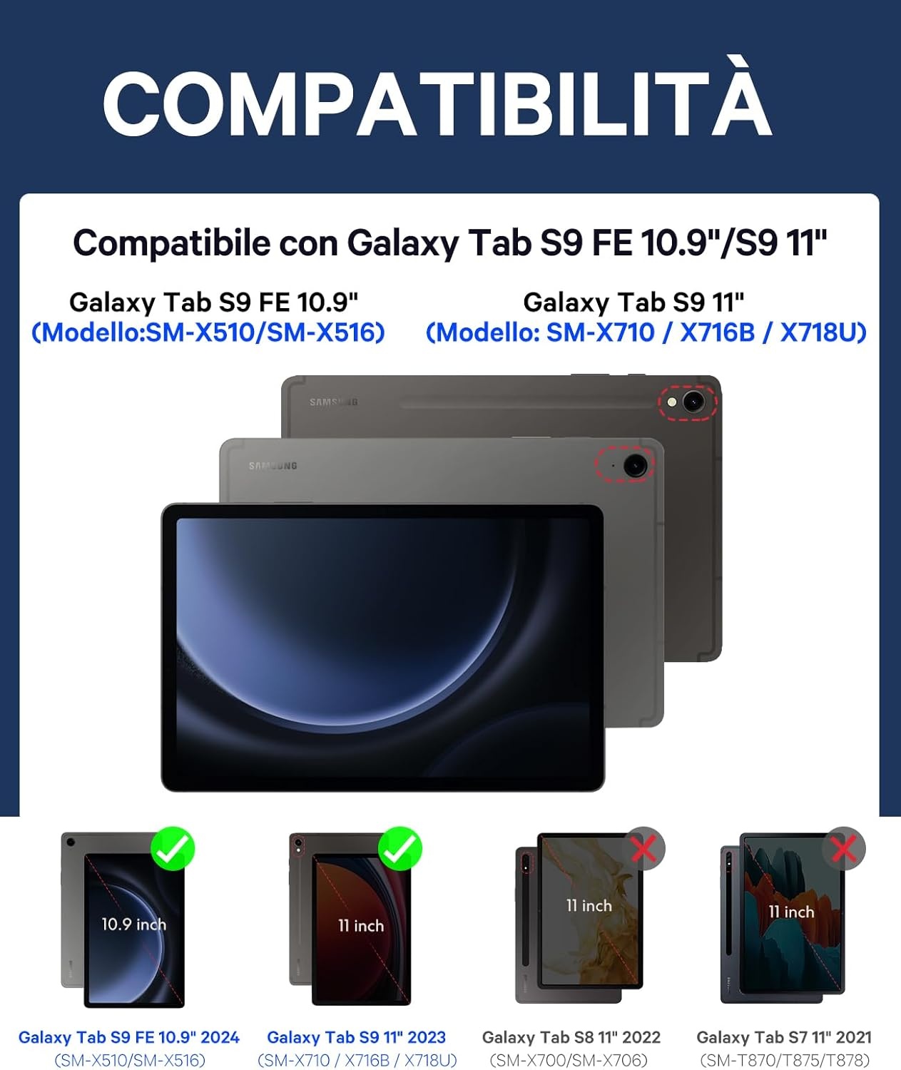 Samsung Tab S9 11" Toetsenbord met Touchpad & 70u Batterij (33% Korting)