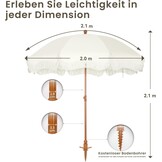 Parasol 2m UV 50+ - Strand, Tuin, Terras - Waterdicht & Robuust - 29% Korting!