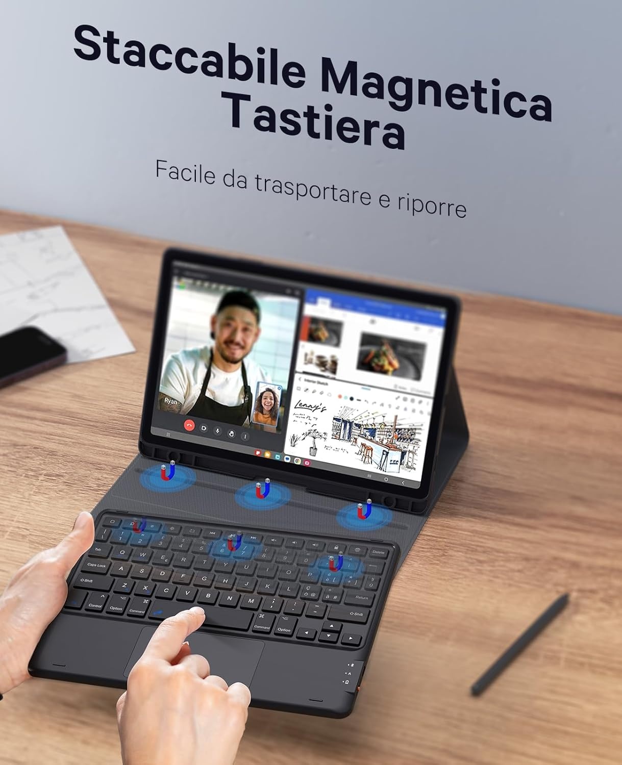 Samsung Tab S9 11" Toetsenbord met Touchpad & 70u Batterij (33% Korting)