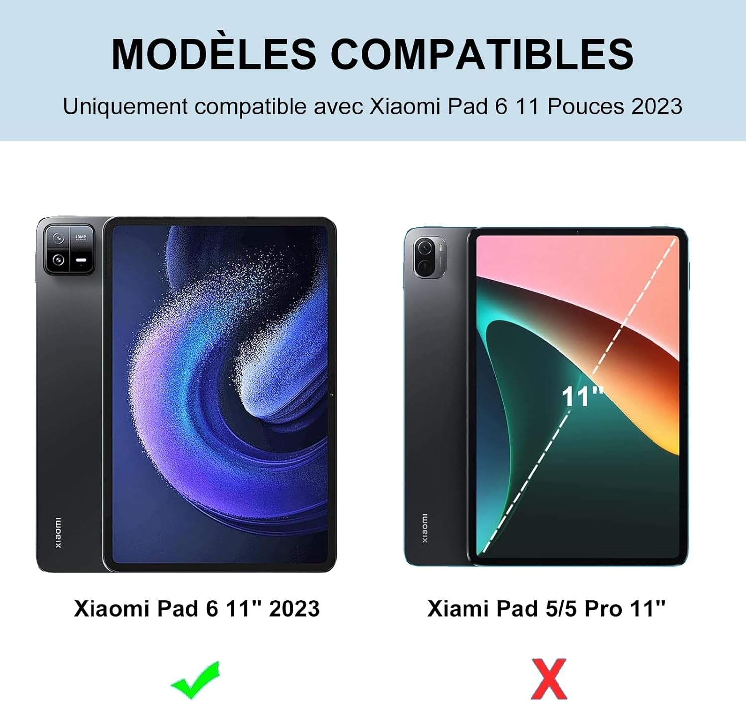 AZERTY Toetsenbordhoes Hemelsblauw voor Xiaomi Pad 6/6 Pro met Trackpad (74% Korting)