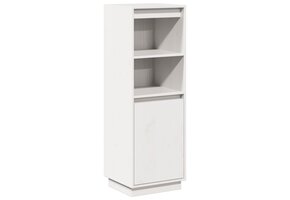 Hoge Kast Grenenhout Wit - 34% Korting