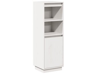 Hoge Kast Grenenhout Wit - 34% Korting