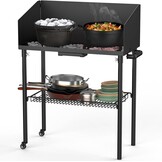 Outdoor Kooktafel met Windscherm & 2 Dutch Oven Plekken | 30% Korting