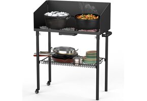 Outdoor Kooktafel met Windscherm & 2 Dutch Oven Plekken | 30% Korting
