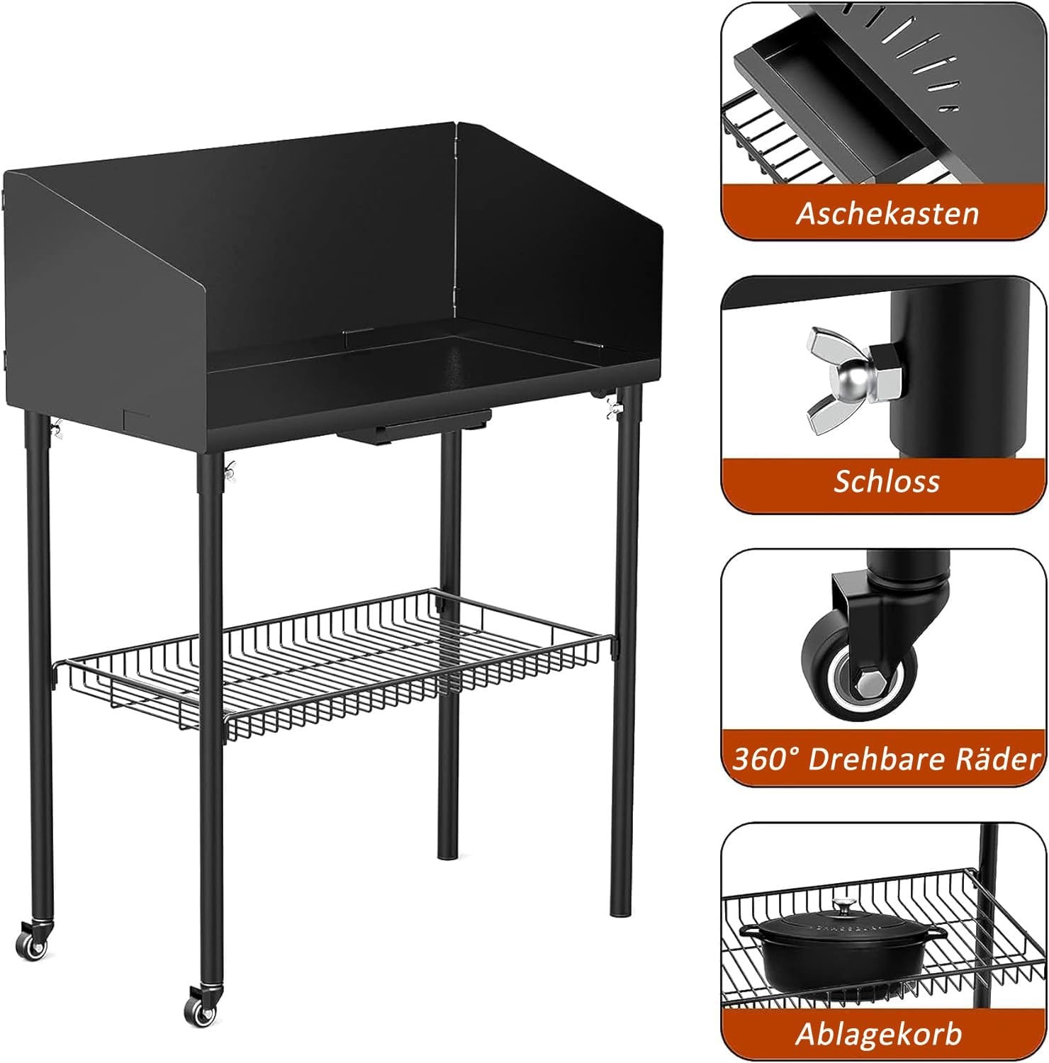 Outdoor Kooktafel met Windscherm & 2 Dutch Oven Plekken | 30% Korting