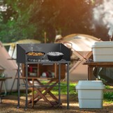 Outdoor Kooktafel met Windscherm & 2 Dutch Oven Plekken | 30% Korting