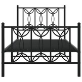 Metaal Bedframe Zwart 80x200 cm - 34% Korting