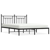 Metalen Bedframe met Hoofdbord - Zwart 180x200 cm (35% Korting)