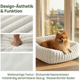 Zacht Hondenkussen L 92x69x20cm Wit - Pluche & Gesneden Schuim Vulling - 29% Korting