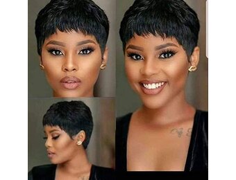 Pruik Pixie Cut Zwart | 100% Menselijk Haar | 33% Korting
