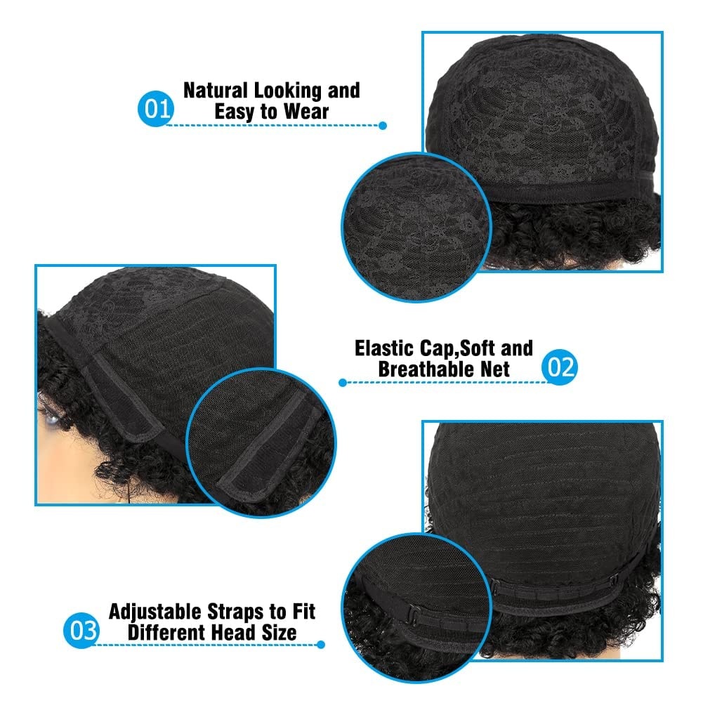 Pruik Pixie Cut Zwart | 100% Menselijk Haar | 33% Korting