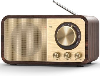 Retro Radio Houtkleurig - Multifunctioneel & Bluetooth (28% Korting)