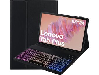 Tablet Toetsenbord Hoes - Lenovo Tab Plus TB351FU (11,5") - QWERTZ - 7 Kleuren Verlichting - 29% Korting