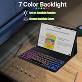 Tablet Toetsenbord Hoes - Lenovo Tab Plus TB351FU (11,5") - QWERTZ - 7 Kleuren Verlichting - 29% Korting