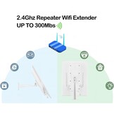 WiFi Versterker Buiten - Zonne-energie, 100m Bereik, IP66