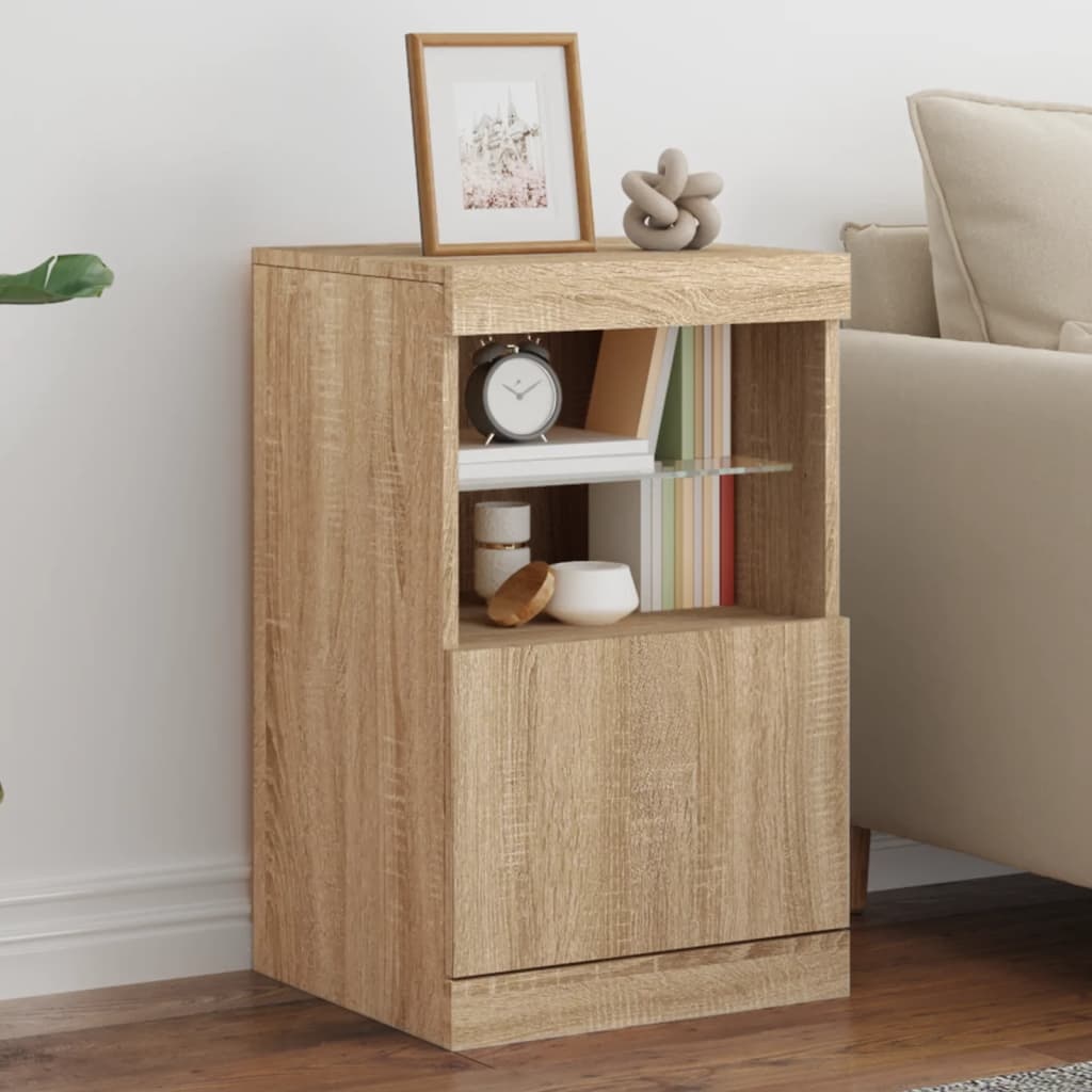 Dressoir met LED-verlichting - Sonoma Eikenkleurig - 34% Korting!