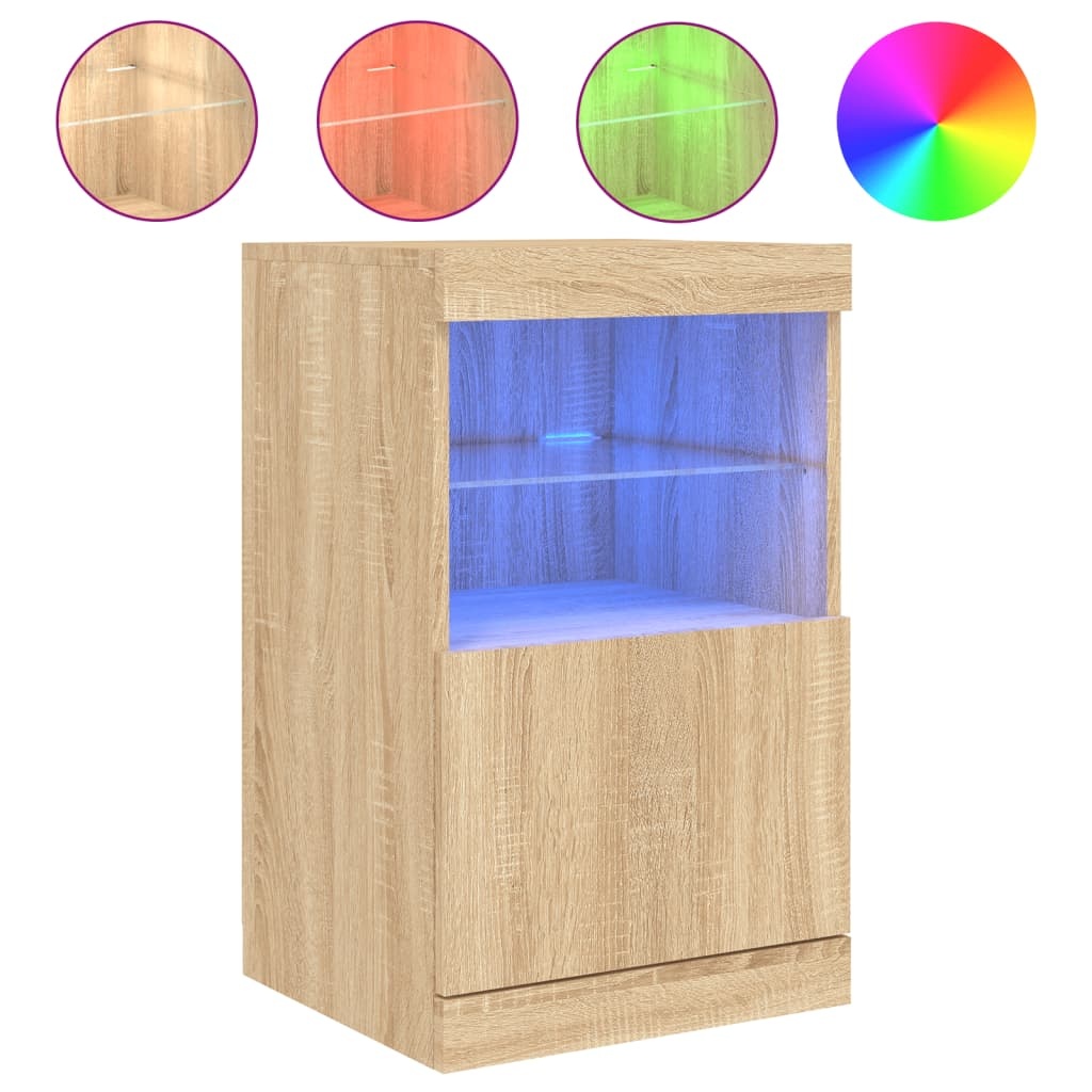 Dressoir met LED-verlichting - Sonoma Eikenkleurig - 34% Korting!