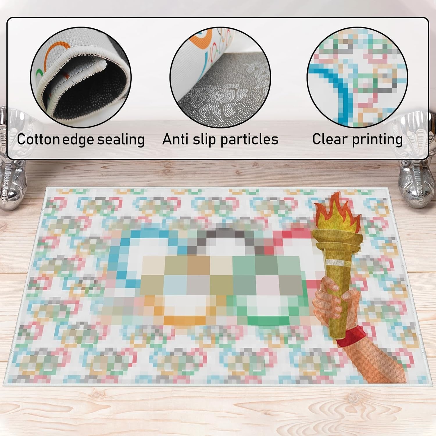 Antislip Deurmat 73x44 cm Polyester - Vuil & Vocht Absorberend - 71% Korting