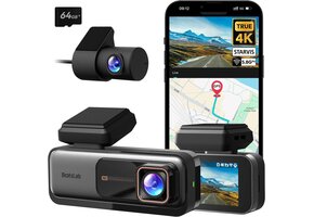 Dubbele Dashcam 4K met GPS & WiFi - 30% Korting