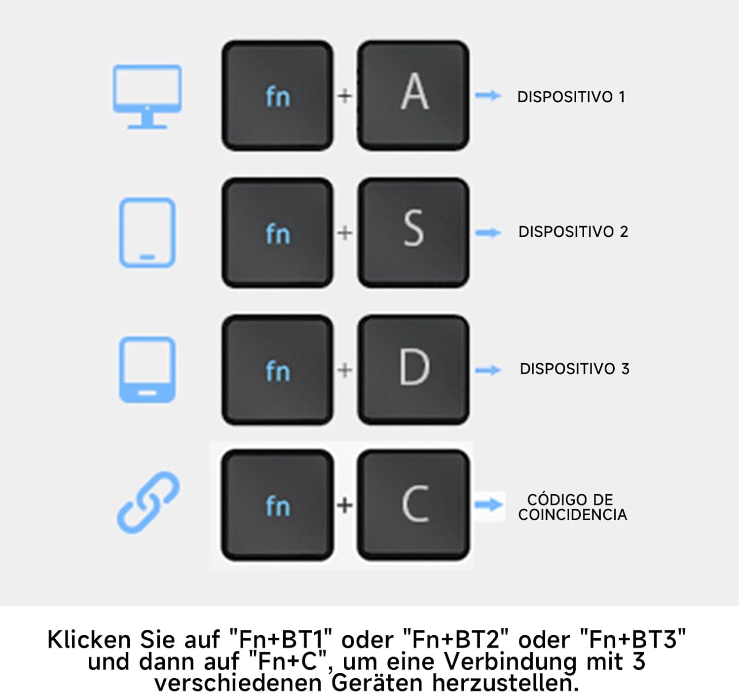 Opvouwbaar QWERTZ Toetsenbord - Ultra-Dun Draadloos Bluetooth 5.1 met Numeriek Toetsenblok