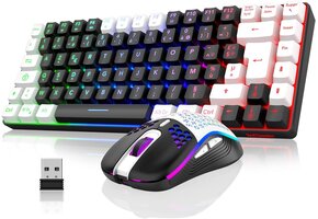 Draadloos AZERTY Toetsenbord & Muis Combo met RGB - 27% Korting