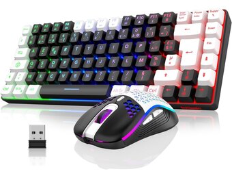 Draadloos AZERTY Toetsenbord & Muis Combo met RGB - 27% Korting