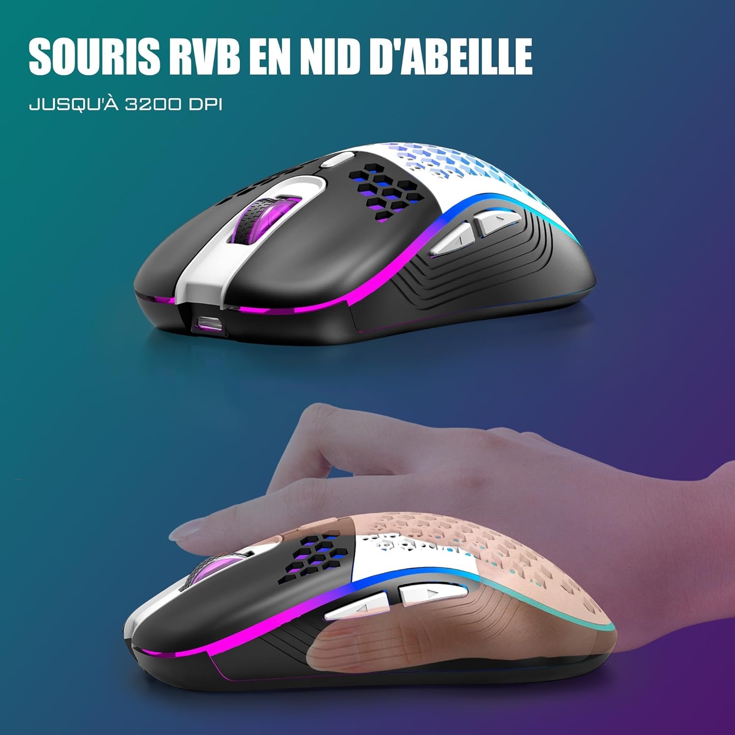 Draadloos AZERTY Toetsenbord & Muis Combo met RGB - 27% Korting