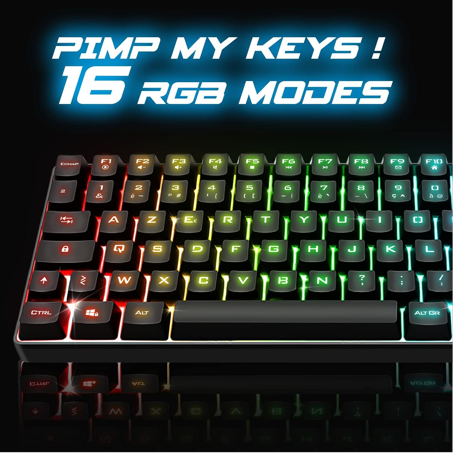 Spirit of Gamer ELITE K70 TKL AZERTY Gaming Toetsenbord - 29% Korting