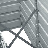 Verhoogde Plantenbak Staal Grijs 240x40x45 cm - 33% Korting