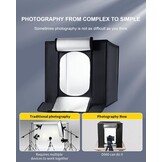Grote Fotostudio Lichtbak 60cm - 65W LED & 6 Achtergronden - 34% Korting