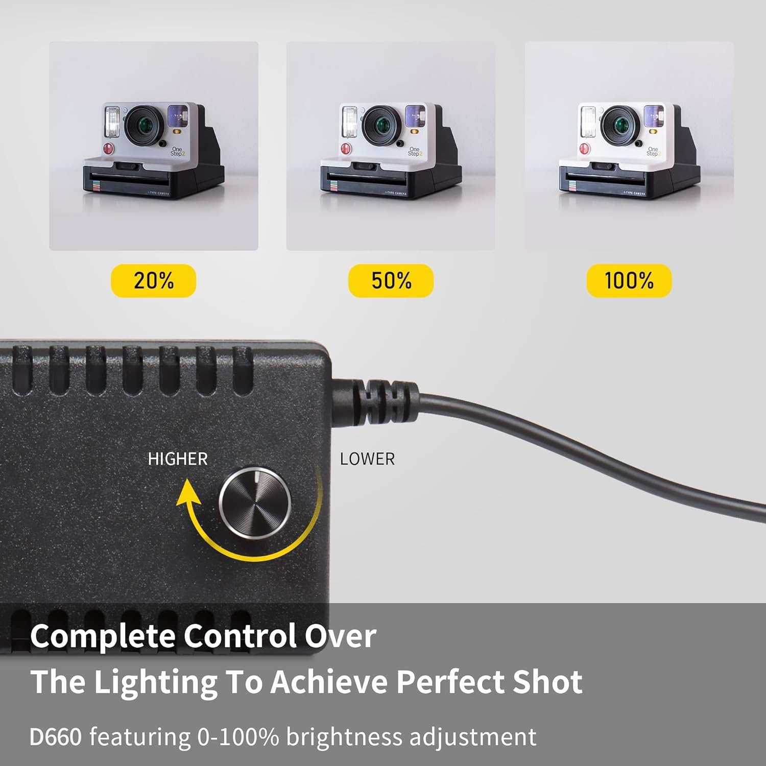 Grote Fotostudio Lichtbak 60cm - 65W LED & 6 Achtergronden - 34% Korting