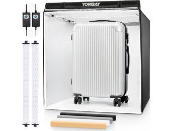 Fotostudio Set 80x80x80cm - CRI 95+ LED, 4 Achtergronden - 34% Korting