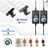 Fotostudio Set 80x80x80cm - CRI 95+ LED, 4 Achtergronden - 34% Korting