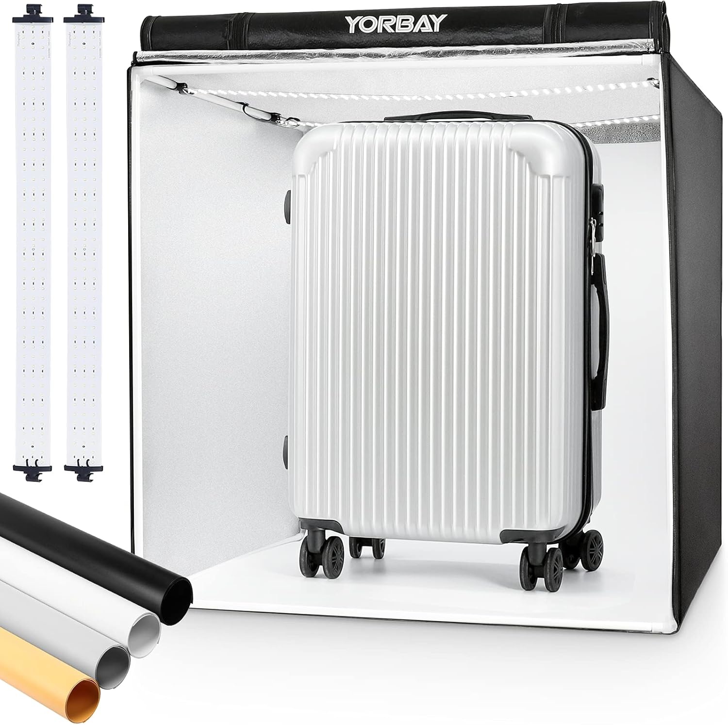 Fotostudio Set 80x80x80cm - CRI 95+ LED, 4 Achtergronden - 34% Korting