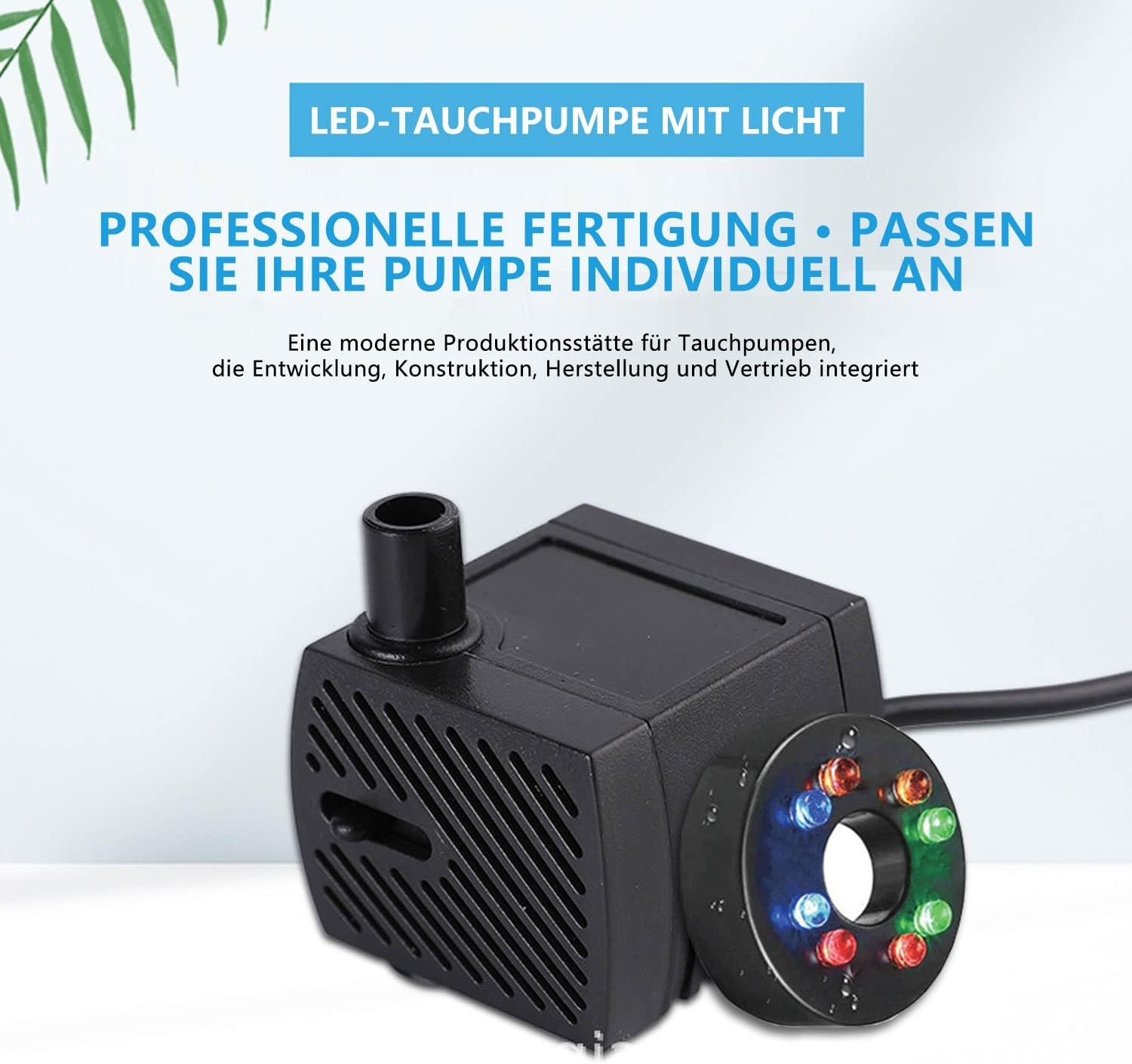 Mini Aquarium Pomp 31% Korting - 280 l/u, 8 LEDS