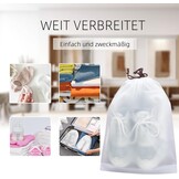 10x Transparante Schoenenzakken Waterdicht met Koord (40x30cm & 40x50cm)