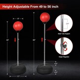 Bokszak Set Kinderen & Volwassenen - In Hoogte Verstelbaar (120-150cm) - Rood