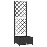 Zwarte Plantenbak met Latwerk 40x40x121,5 cm - 33% Korting!