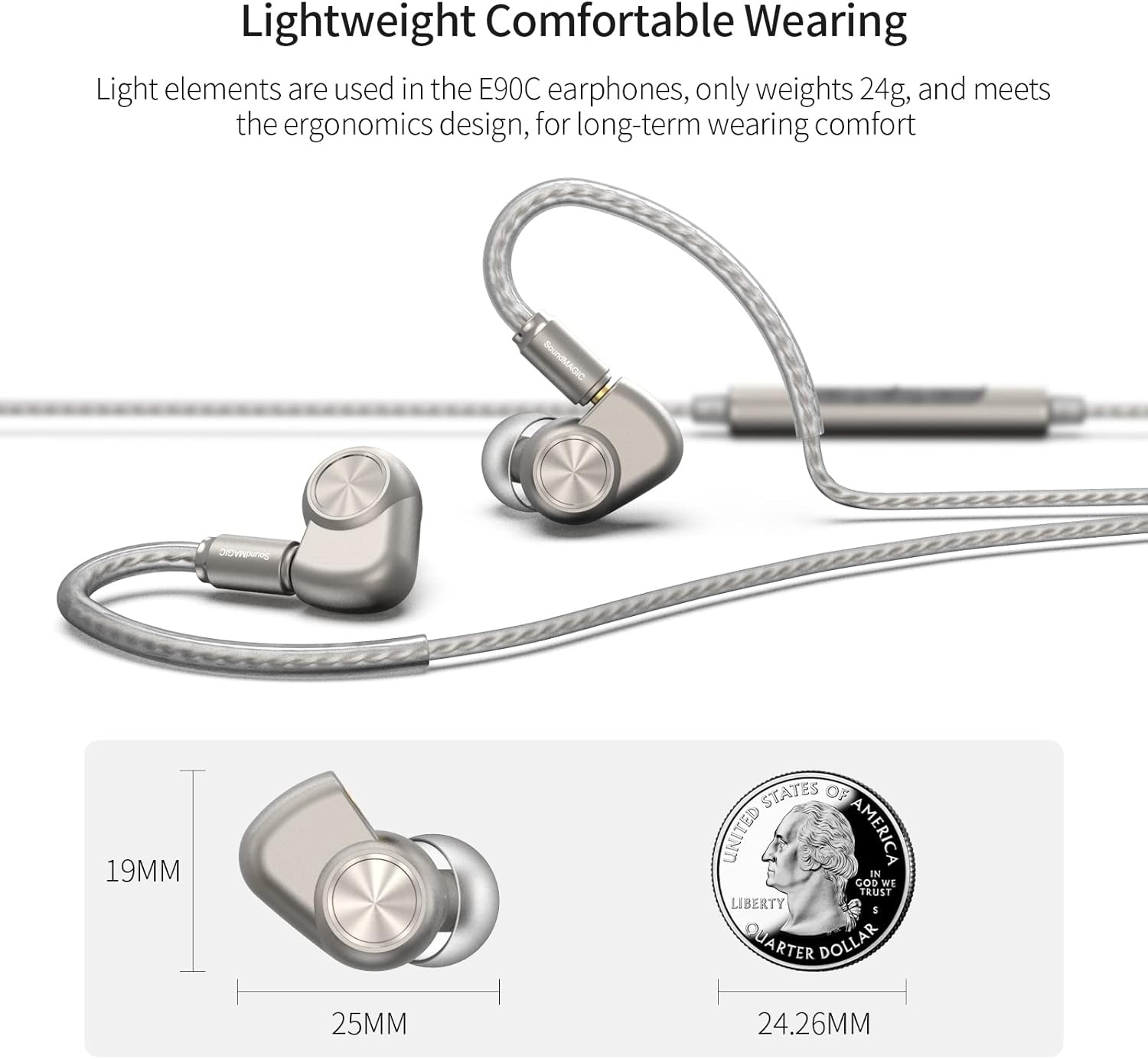 HiFi Stereo Bedrade Oordopjes met Korting - SoundMAGIC E90C