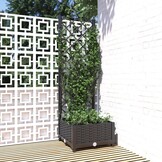 Zwarte Plantenbak met Latwerk 40x40x121,5 cm - 33% Korting!