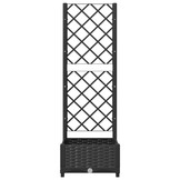 Zwarte Plantenbak met Latwerk 40x40x121,5 cm - 33% Korting!