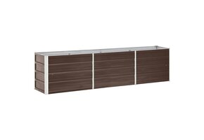 Verhoogde Plantenbak 240x40x45 cm Gegalvaniseerd Staal Bruin - 34% Korting