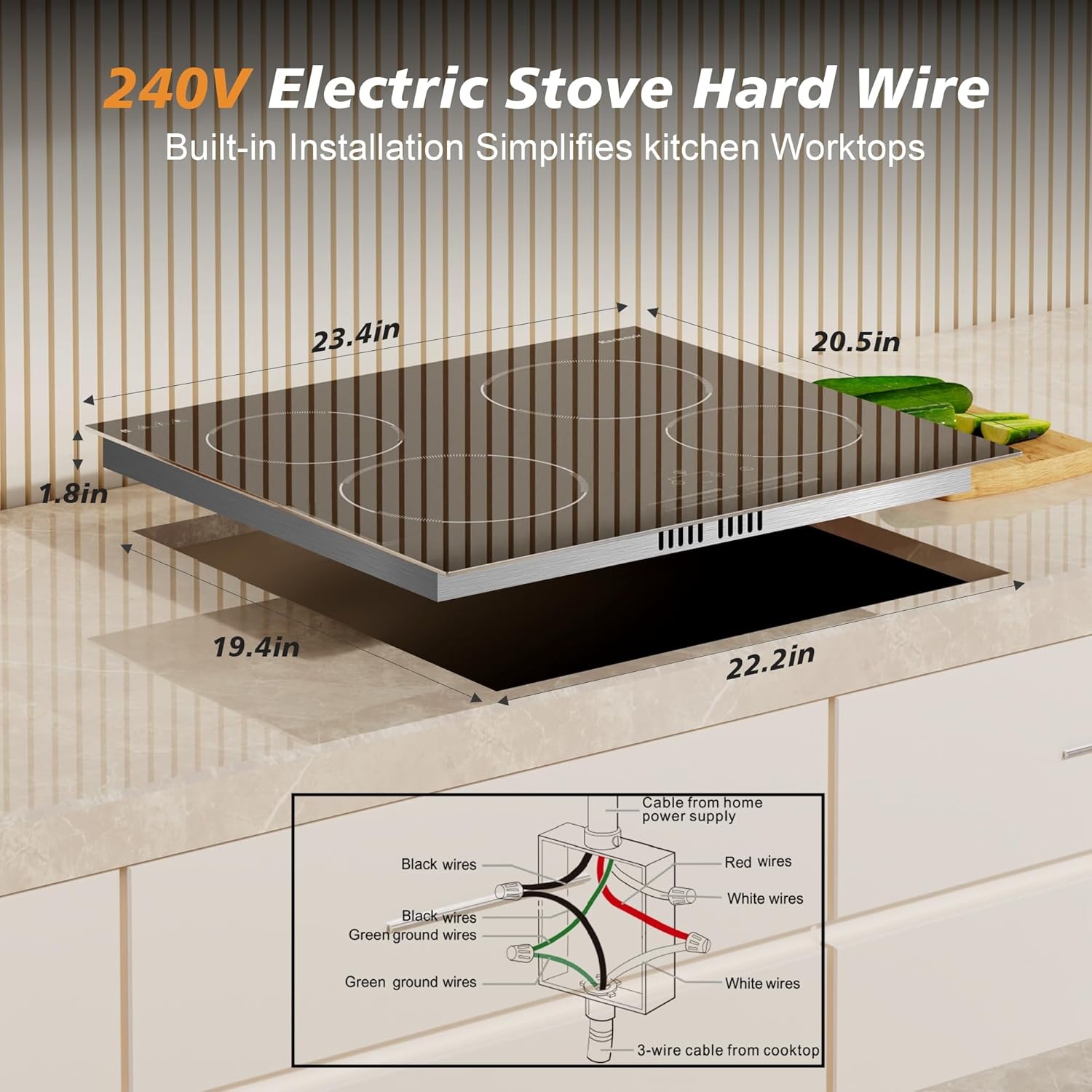 Elektrische Inbouw Kookplaat 60cm 4 Zones - 35% Korting