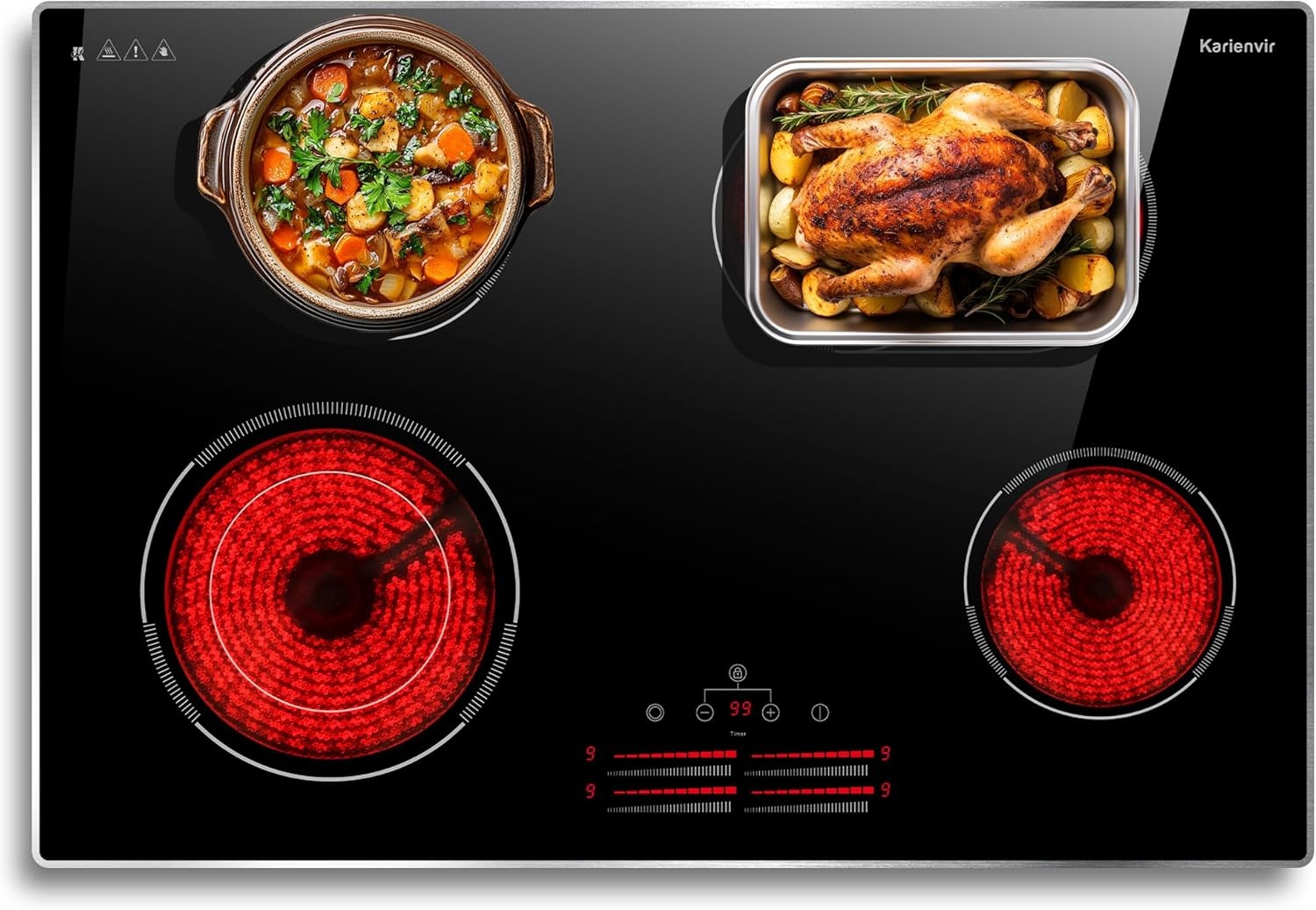 Elektrische Inbouw Kookplaat 60cm 4 Zones - 35% Korting